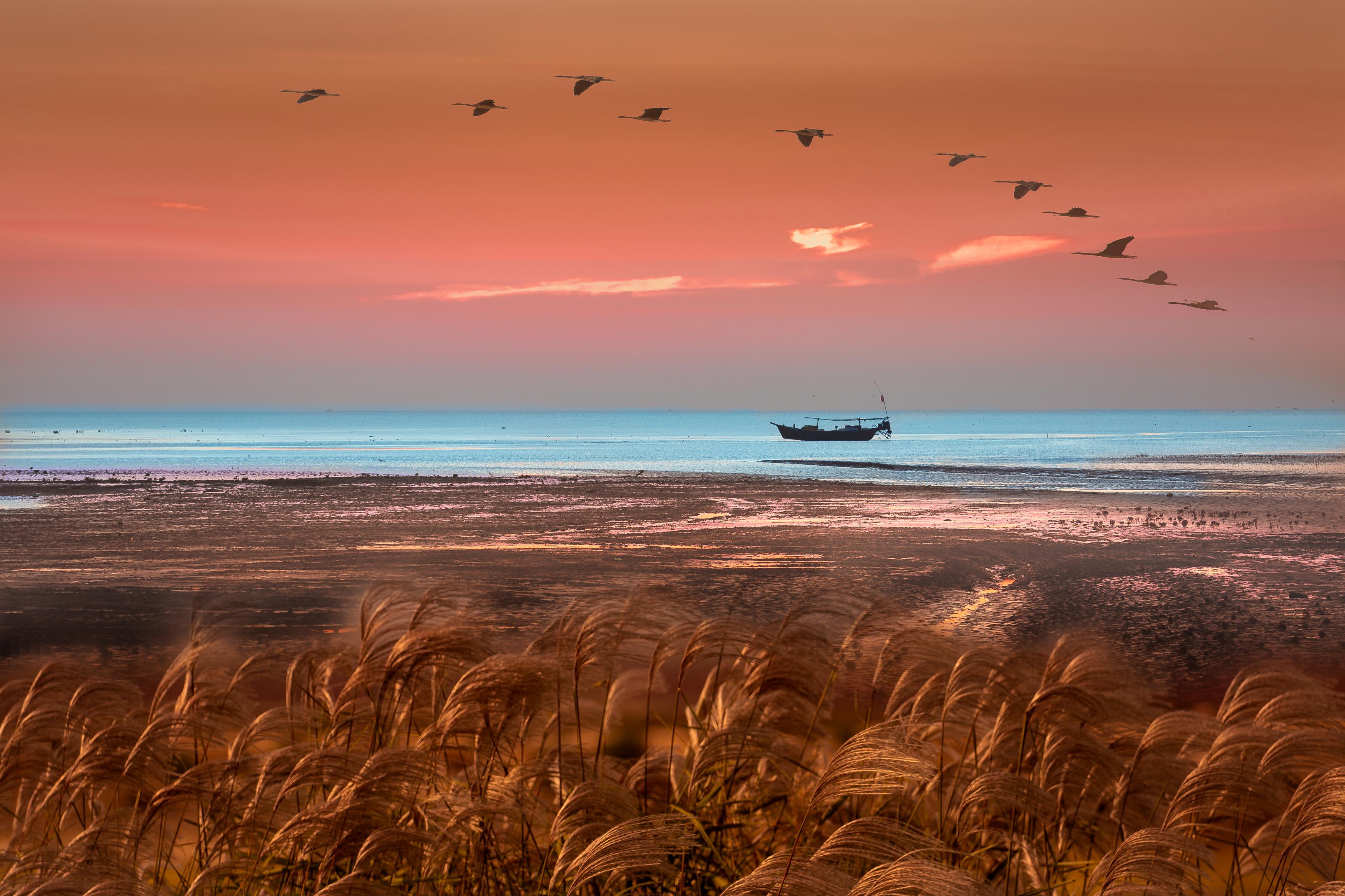 hk_c_7、怪客6 秋風輕撫，揉娑着黃河入海口這片濕地，孤影遠帆在這年輕的土地上靜靜的守候，期待着明天的啟航。.jpg