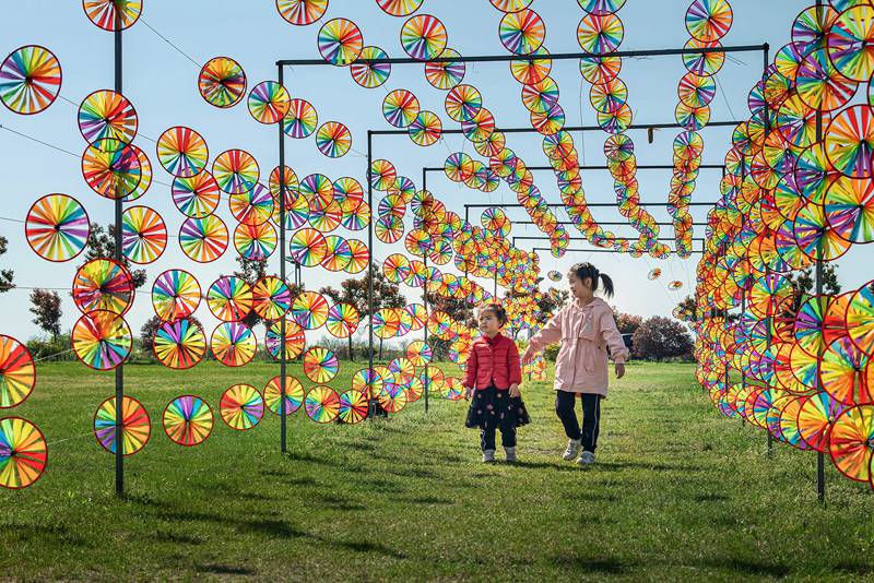 hk_c_張建中-四月四日清明節，協會組織的岩藤農場採風，小姐妹倆在春日陽光下遊玩.jpg