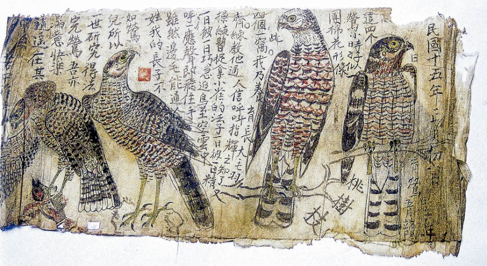 hk_c_桑叔季繪製的《百鷹圖》和《鷹譜》，把獵鷹繪畫得活靈活現，英國鳥類專家福克士博士在他的圖譜中，曾發現了學術界一直認為不在亞洲生活的鷹種。.jpg